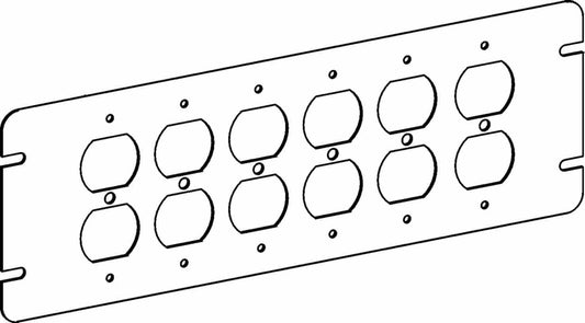 Orbit 6-Gang Duplex Receptacles Switch Box Cover 4M6-DR