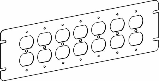 Orbit 7-Gang Duplex Receptacles Switch Box Cover 4M7-DR