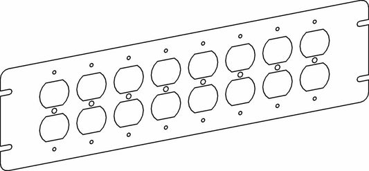 Orbit 8-Gang Duplex Receptacles Switch Box Cover 4M8-DR