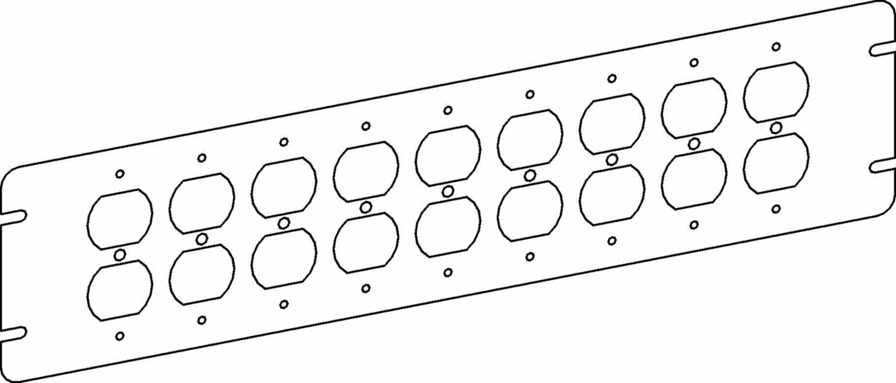 Orbit 9-Gang Duplex Receptacles Switch Box Cover 4M9-DR