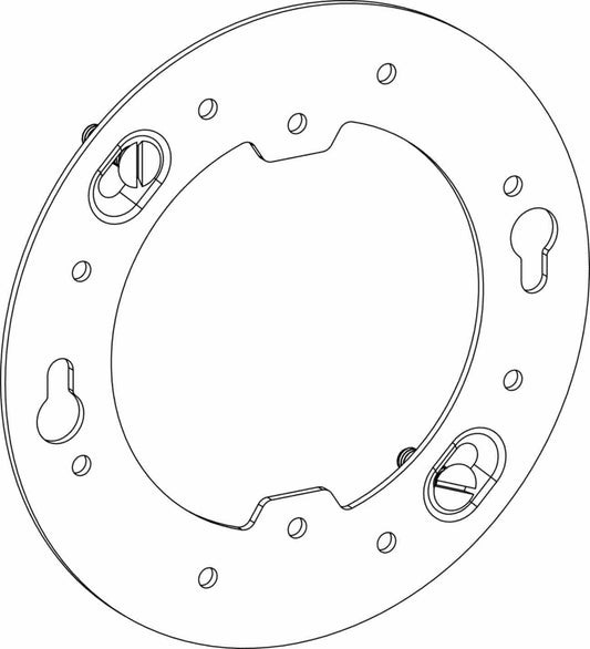 Orbit 4-5/16 in 4O Octagon Box Cover Flat Open Center 4R000S