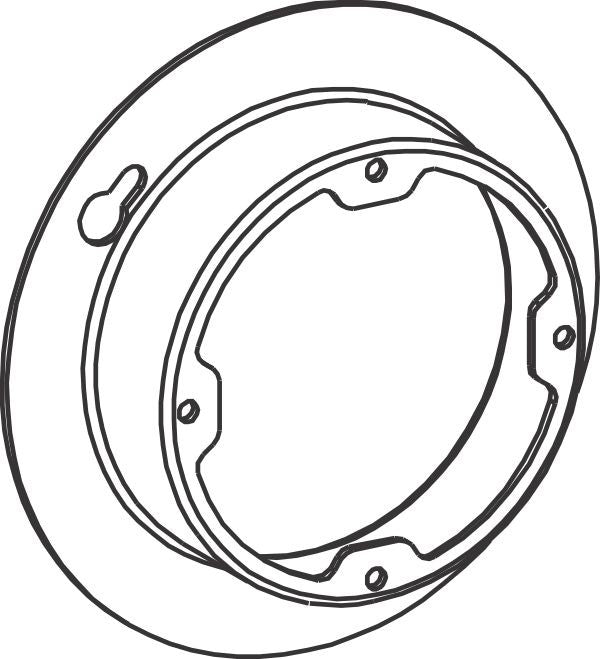 Orbit 4-5/16 in 4O Octagon Box Cover 1 in Raised Open Center 4R100X