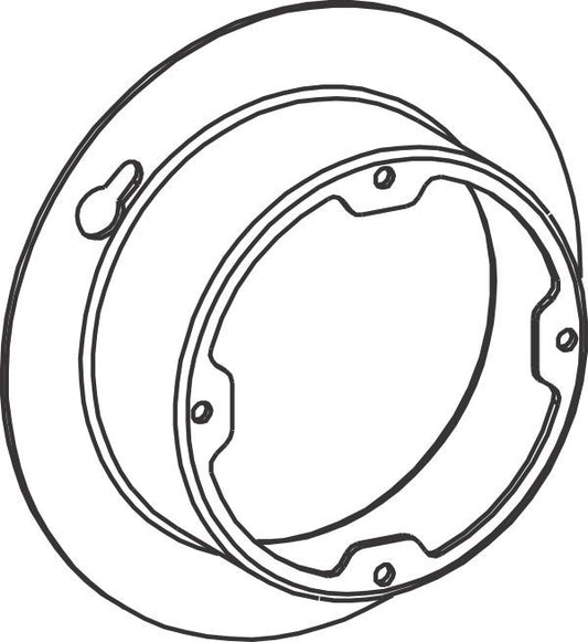 Orbit 4-5/16 in 4O Octagon Box Cover 1-1/4 in Raised Open Center 4R125X