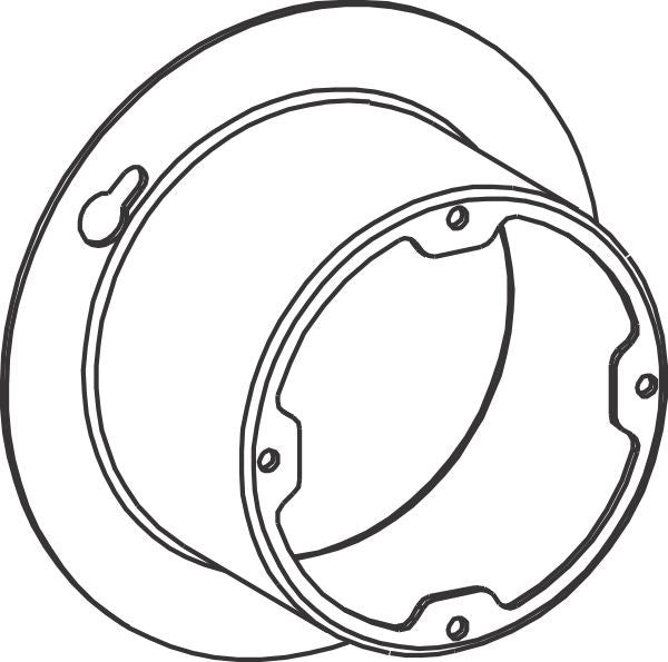 Orbit 4-5/16 in 4O Octagon Box Cover 2 in Raised Open Center 4R200X