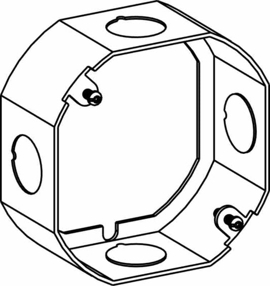 Orbit 4 in Octagon 1-1/2 in Deep 4O Octagon Steel Extension Box 1/2 in Knockouts 4RB-50-EXT