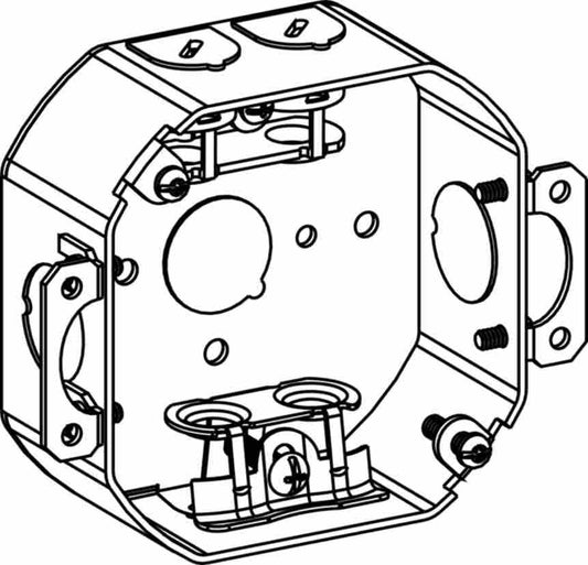 Orbit 4 in Octagon 1-1/2 in Deep 4O Octagon Steel Box MC Clamp Ears 4RB-MC-E