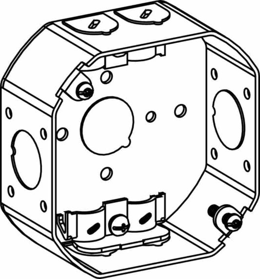 Orbit 4 in Octagon 1-1/2 in Deep 4O Octagon Steel Box NM Clamp 4RB-NM