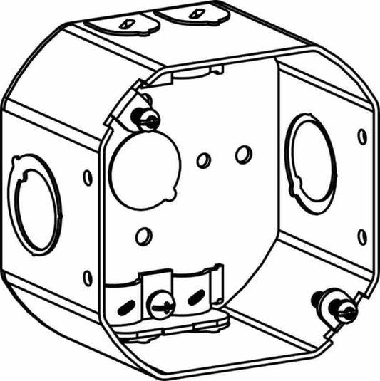 Orbit 4 in Octagon 2-1/8 in Deep 4O Octagon Steel Box NM Clamp 4RDB-NM