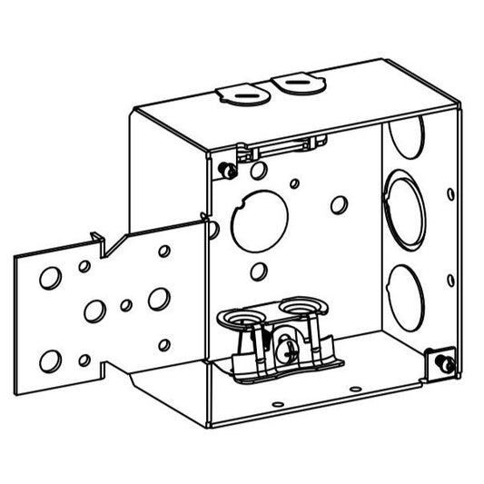 Orbit 4 in Square 2-1/8 in Deep 4S Square Steel Box MC Clamp B Bracket 4SDB-MC-B