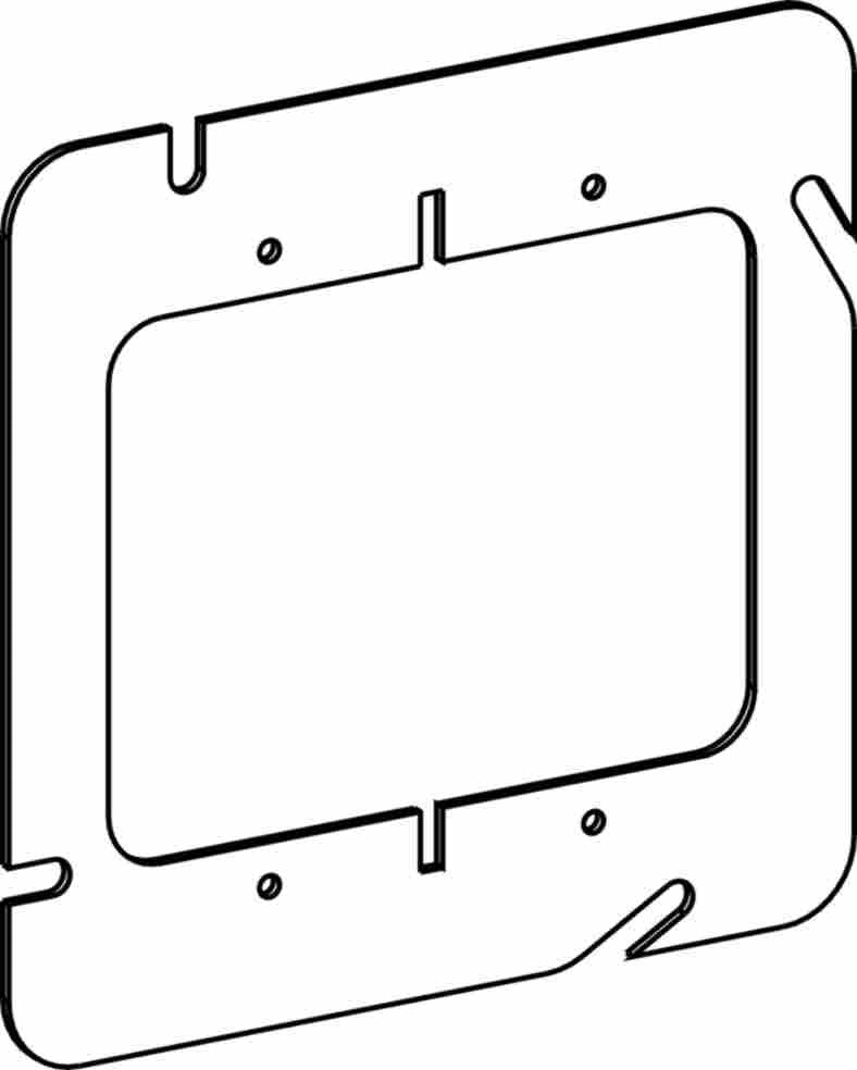 Orbit 5S 2-Gang Flat Steel Device Ring 52000
