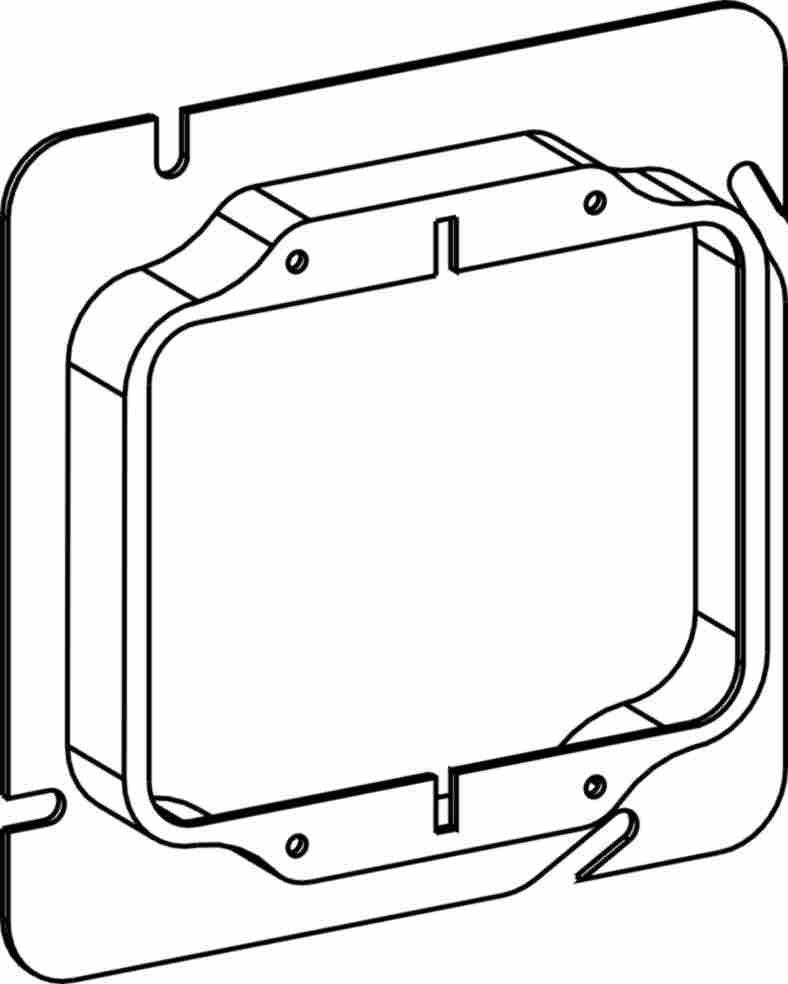 Orbit 5S 2-Gang 1/2 in Raised Steel Device Ring 52050