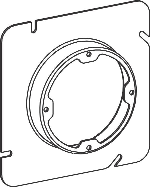 Orbit 5S 3/4 in Raised Dual-Direction Steel Plaster Ring 53075X