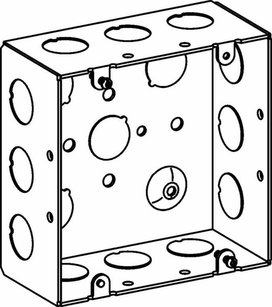 Orbit 4-11/16 in W X 4-11/16 in H 2-1/8 in Deep 5S Square Steel Box 1/2 in Knockouts 5SDB-50