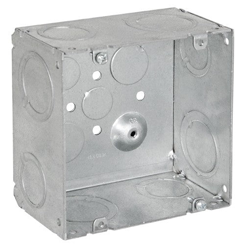Orbit 4-11/16 in W X 4-11/16 in H 2-1/2 in Deep 5S Large Capacity Box Mixed Knockouts, 1/2 in Knockouts, 1 in Knockouts, 1...