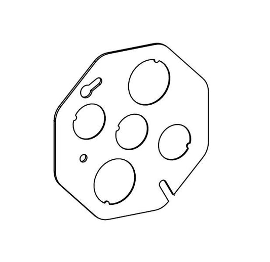 Orbit 4 in Octagon Concrete Box Cover with Knockout CBBK