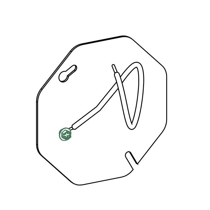 Orbit 4 in Octagon Concrete Box Cover Blank Cover 12 in Pigtail CBBPT