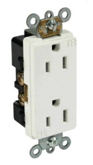 Orbit 15A 125V White Decorative Duplex Receptacle CDR15TRSW