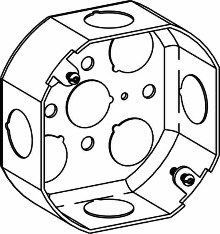 Orbit 4 in Octagon Box Format 4 in Octagon Drawn Steel Box D4RB-50