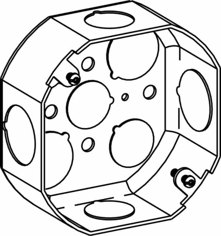 Orbit 4 in Octagon Box Format 4 in Octagon Drawn Steel Box D4RB-5075