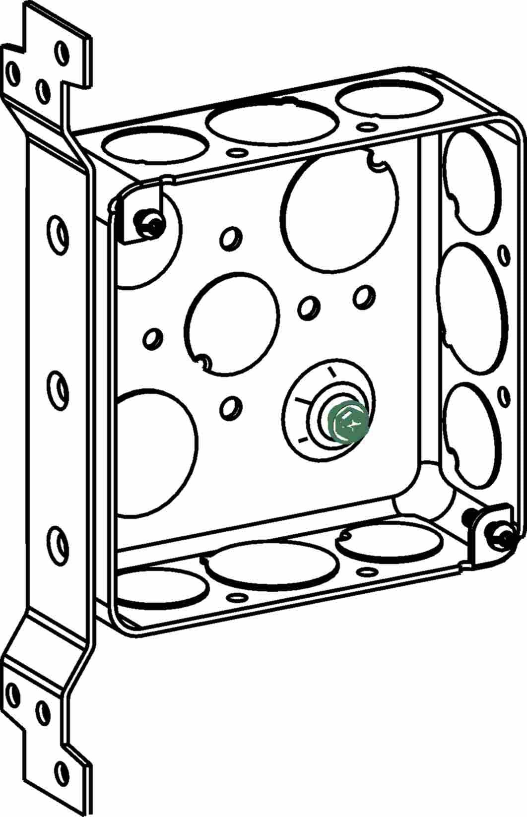 Orbit 4S Square Box Format 1-1/2 in 4S Drawn Steel Box D4SB-5075FB