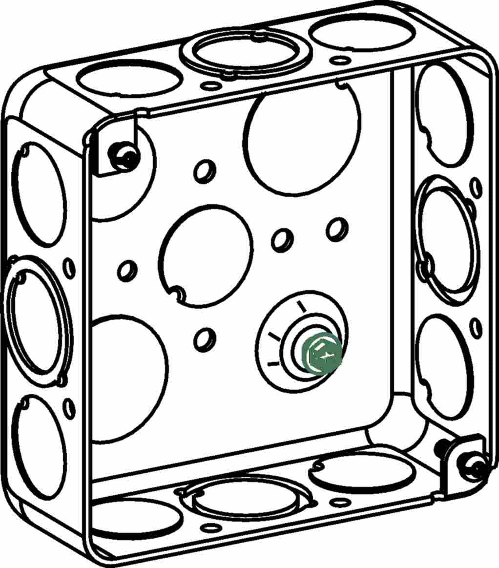 Orbit 4S Square Box Format 1-1/2 in 4S Drawn Steel Box D4Sb-CKO
