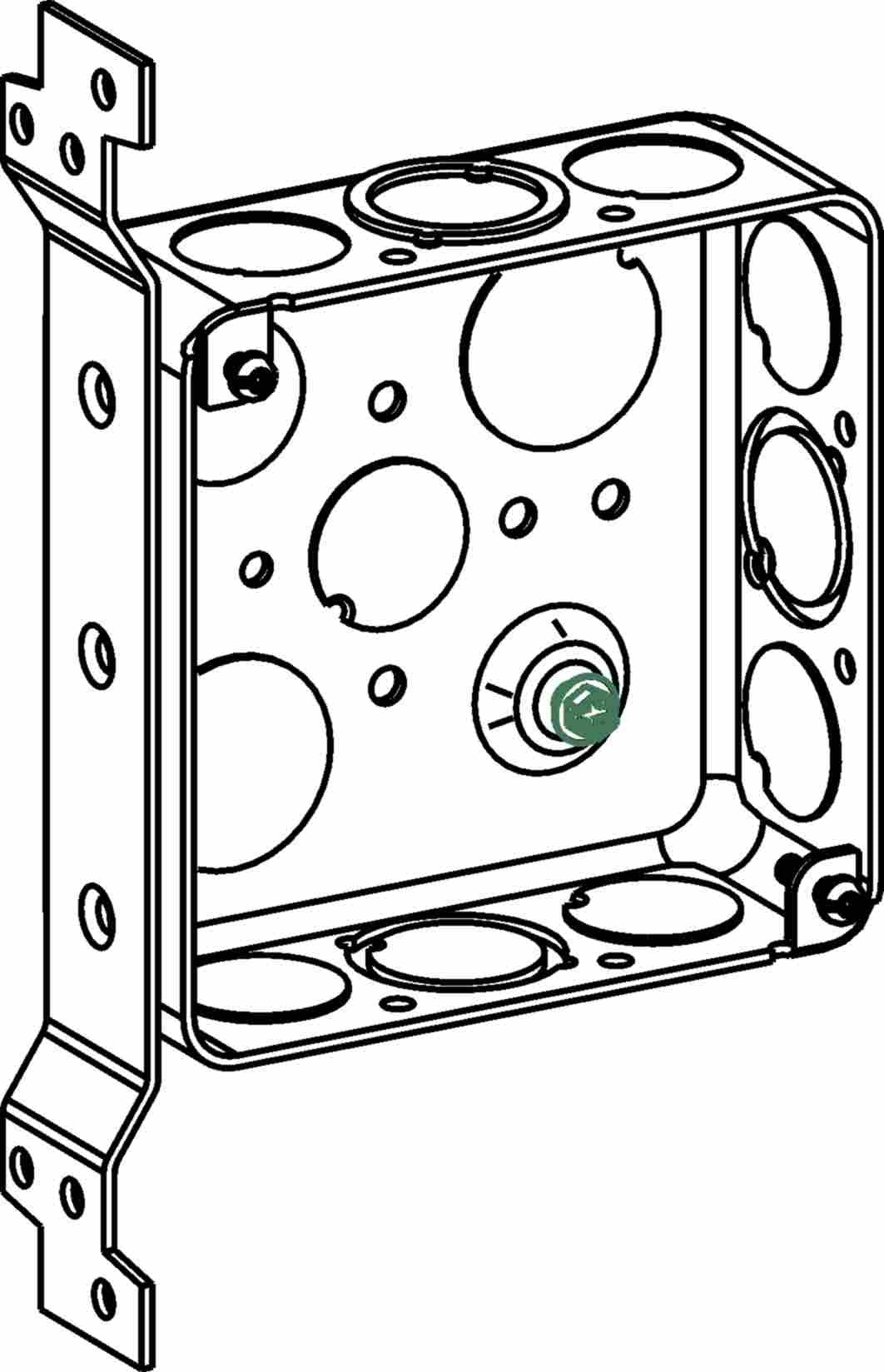 Orbit 4S Square Box Format 1-1/2 in 4S Drawn Steel Box D4Sb-CKOfb