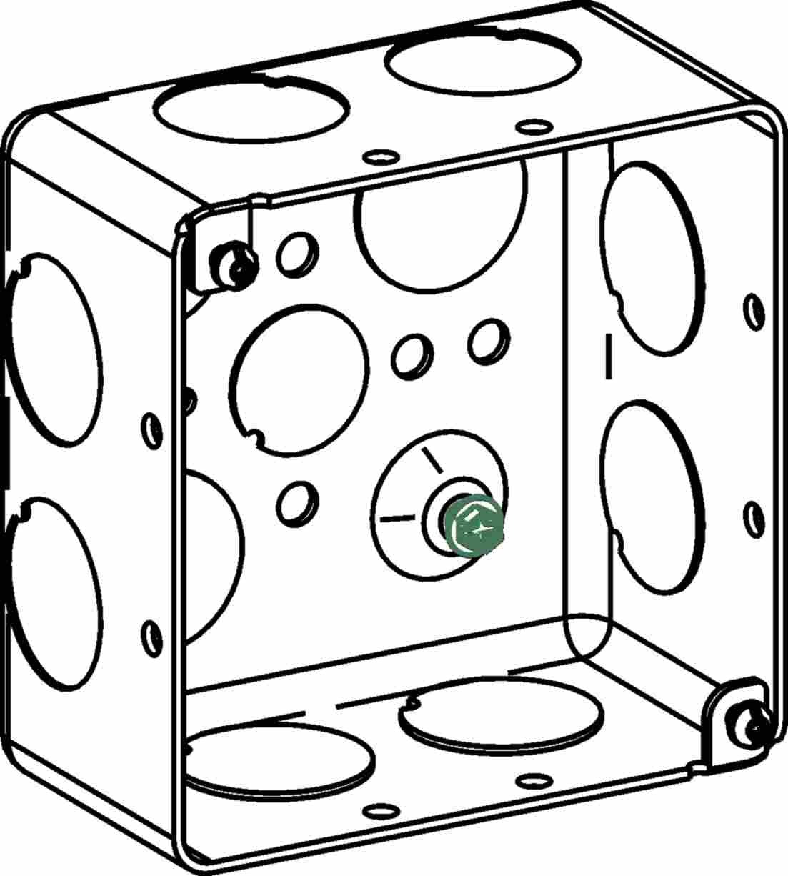 Orbit 4S Square Box Format 2-1/8 in 4S Drawn Steel Box D4SDB-75