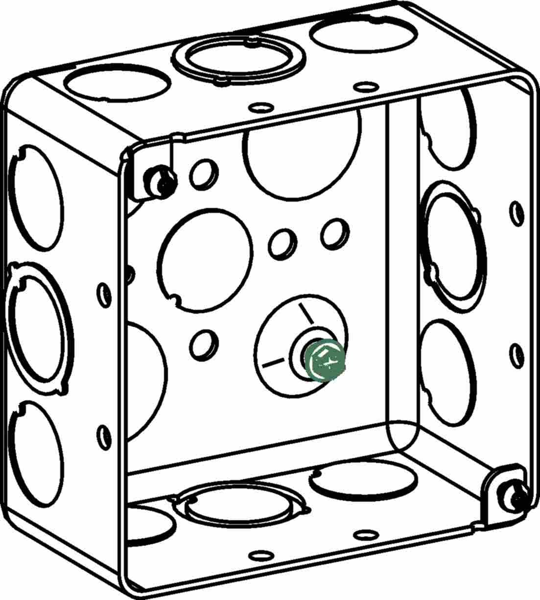 Orbit 4S Square Box Format 2-1/8 in 4S Drawn Steel Box D4Sdb-CKO