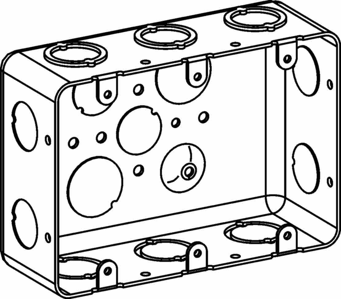 Orbit 3-Gang 2-1/8 in Drawn Handy Box DHB3