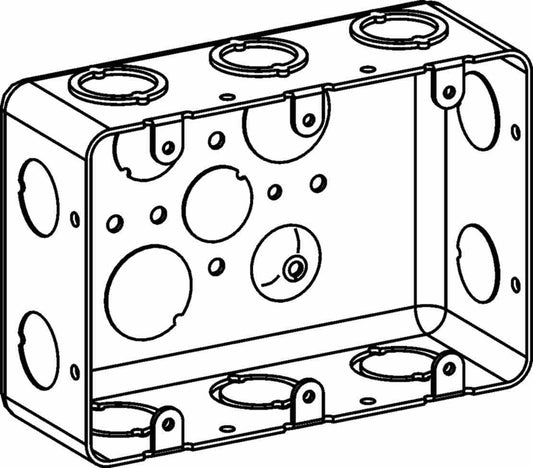 Orbit 3-Gang 2-1/8 in Drawn Handy Box DHB3