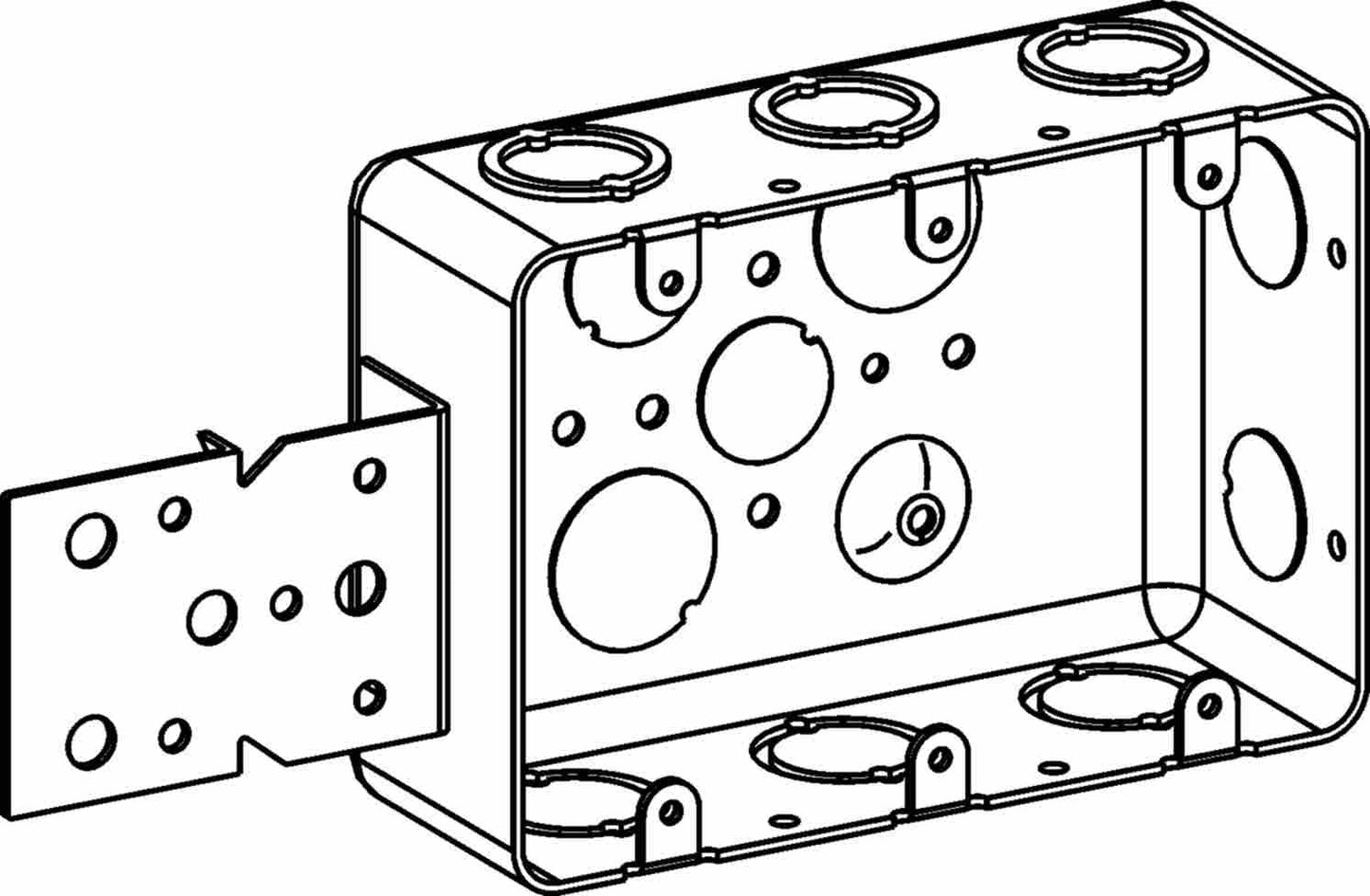 Orbit 3-Gang 2-1/8 in Drawn Handy Box DHB3B