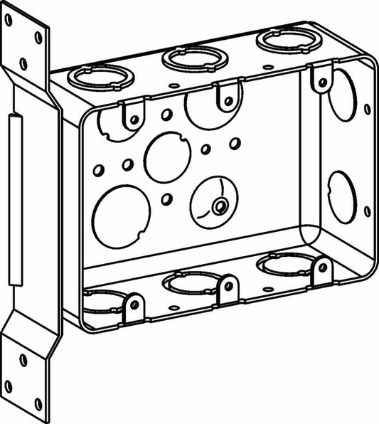 Orbit 3-Gang 2-1/8 in Drawn Handy Box DHB3FB