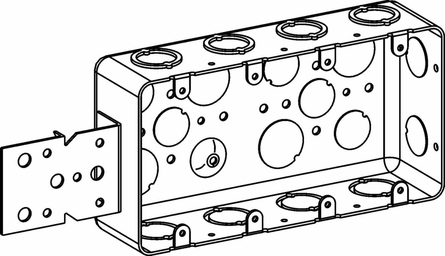 Orbit 4-Gang 2-1/8 in Drawn Handy Box DHB4B