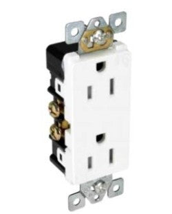 Orbit 15A 125V Ivory Decorative Duplex Receptacle DR15TRSI
