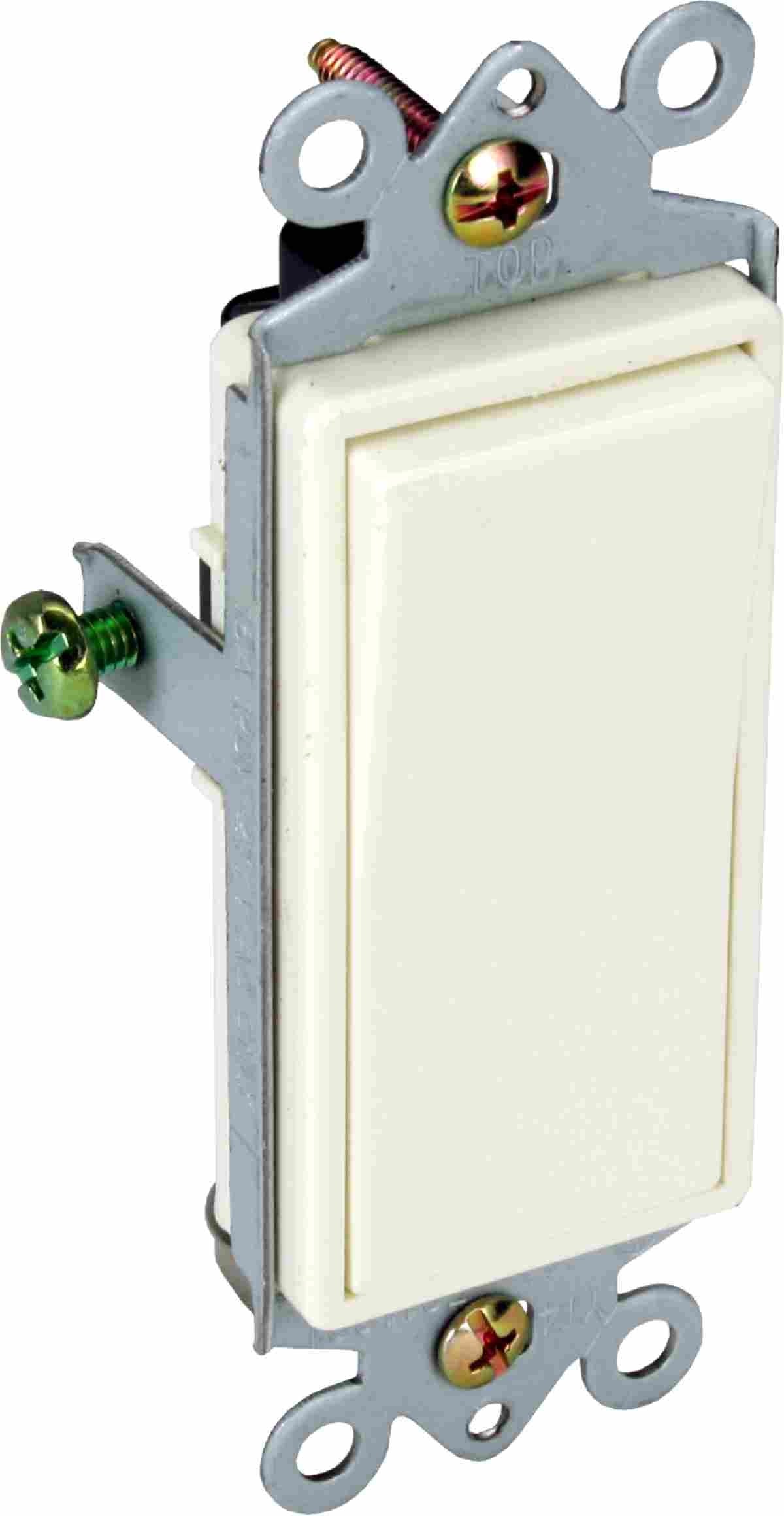 Orbit 15A 120-277V Almond Single-Pole Rocker Switch DS15A