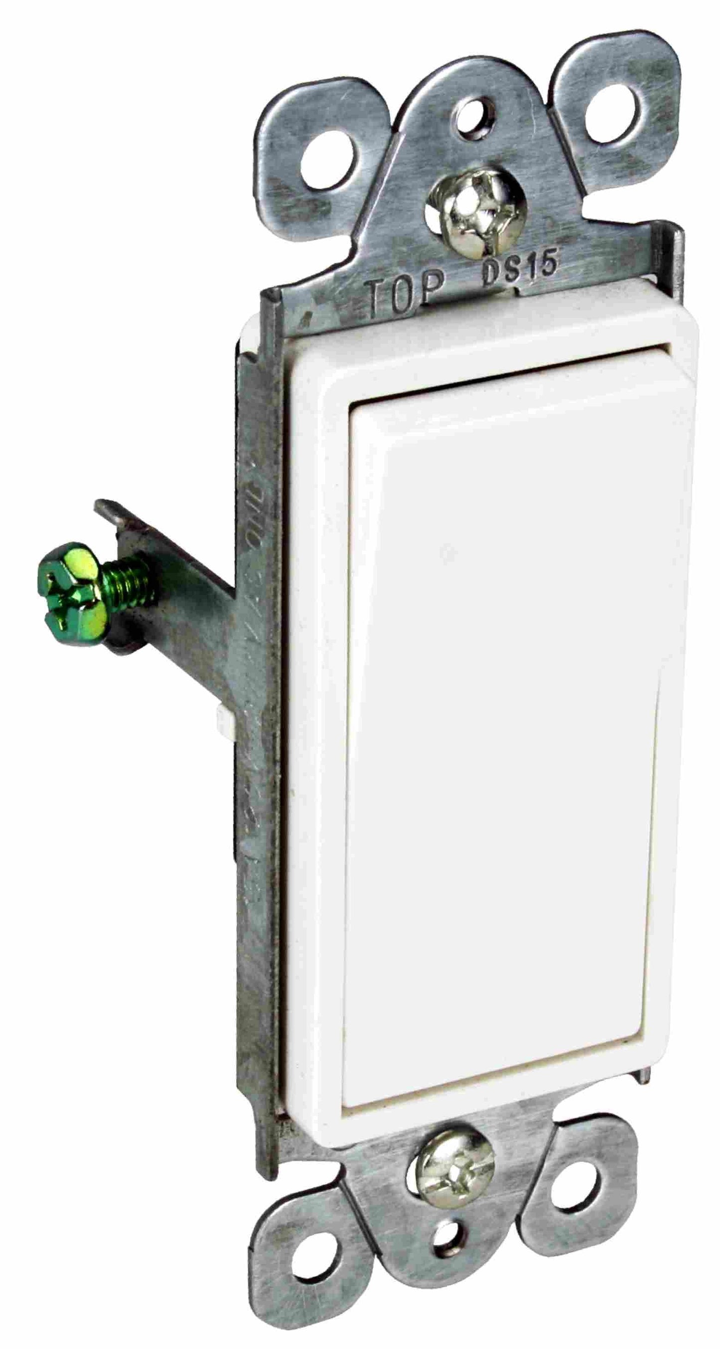Orbit 15A 120-277V White Single-Pole Rocker Switch DS15W