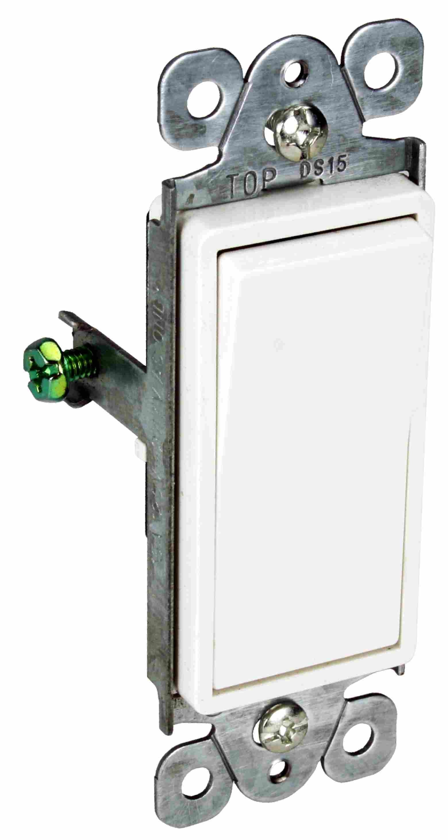 Orbit 15A 120-277V White Single-Pole Rocker Switch DS15W