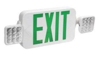 Orbit Micro Twithout Square Head LED Ext and Emgncy Cmb, White Housing, Red Letters EECLMSWR