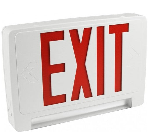 Orbit LED Tube Emergency and Exit Combo, Black Housing, Grn Letters EECLPLEDBG