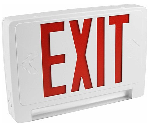 Orbit LED Tube Emergency and Exit Combo, White Housing, Red Letters EECLPLEDWR