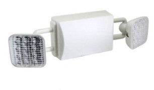 Orbit Twohead Balljoint LED Emergency Light Square Heads White Housing EL2JLW