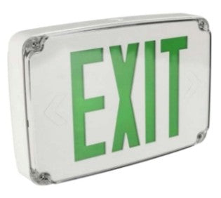 Orbit Micro LED Wet Location Exit Sign, Wt Housing, 1 Face, Red Letters, Battery Backup, Tamp ESLN4MW1REBTP