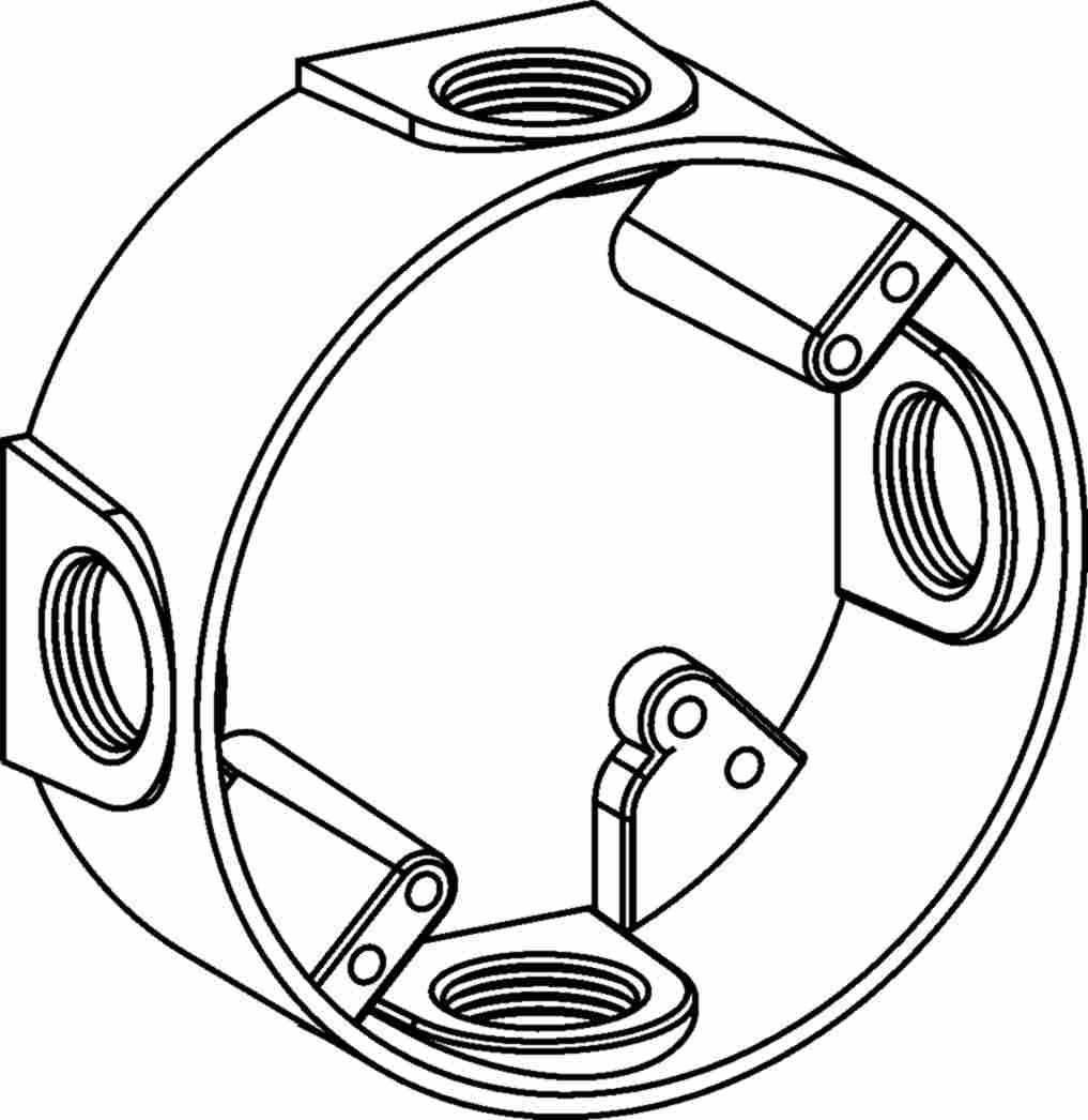 Orbit 4 in 4 in Round Weatherproof Extension Ring EXR504