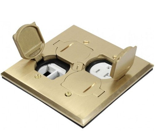 Orbit Floor Box Flip Type(Sqr.Plt)Wrcpt.(T.R.) and (Kjh 4 P), Cvr Only, Bronze. FLBDLCBR