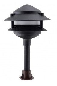 Orbit LED Outdr 2 Tier Pgoda Frstd Lens Cst Aluminum, 12V, 3000 Kblk L2020BBKWW