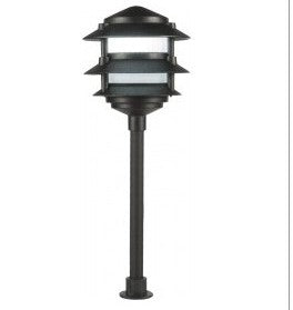 Orbit LED Outdr 3 Tier Pgoda Clr Lens Cst Aluminum, 12V, 4700 Kblk L2030BCBKCW