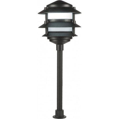 Orbit LED Outdr 3 Tier Pgoda Frstd Lens Cst Aluminum, 12V, 4700 Kblk L2030BFBKCW