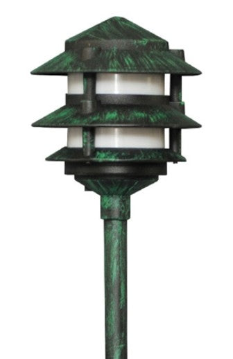 Orbit LED Outdr 3 Tier Pgoda Frstd Lens Cst Aluminum, 12V, 3000 Kvg L2030BFVGWW