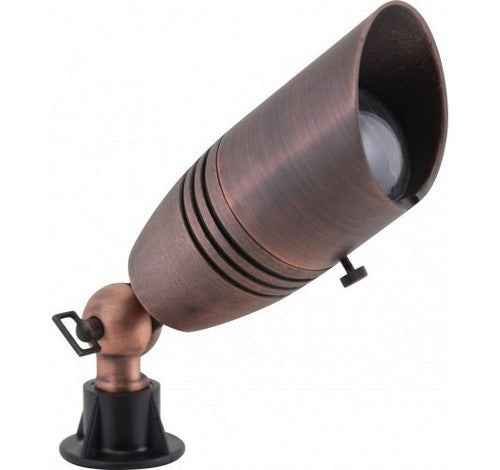 Orbit LED 6W Outdoor Cast Brass Directional Light Bullet, 12V, 3000 Kag.green LB171AG6WW