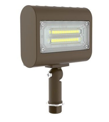 Orbit LFL 7 Slim LED Flood Light with Knuckle 15W 120-277V 3000K Bronze LFL715WWWKN